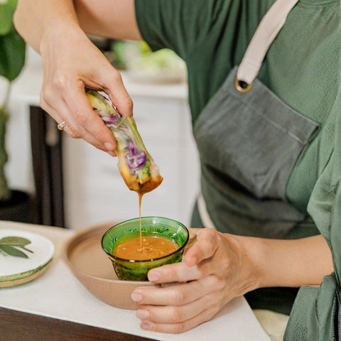 Summer Rolls with Peanut-Coconut Dipping Sauce