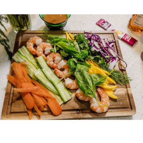 Summer Rolls with Peanut-Coconut Dipping Sauce